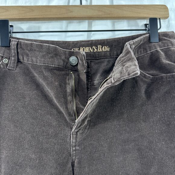 St. Johns Bay Brown Cord Corduroy Bootcut Pants Womens Size 8 Academia Fall - Picture 6 of 9